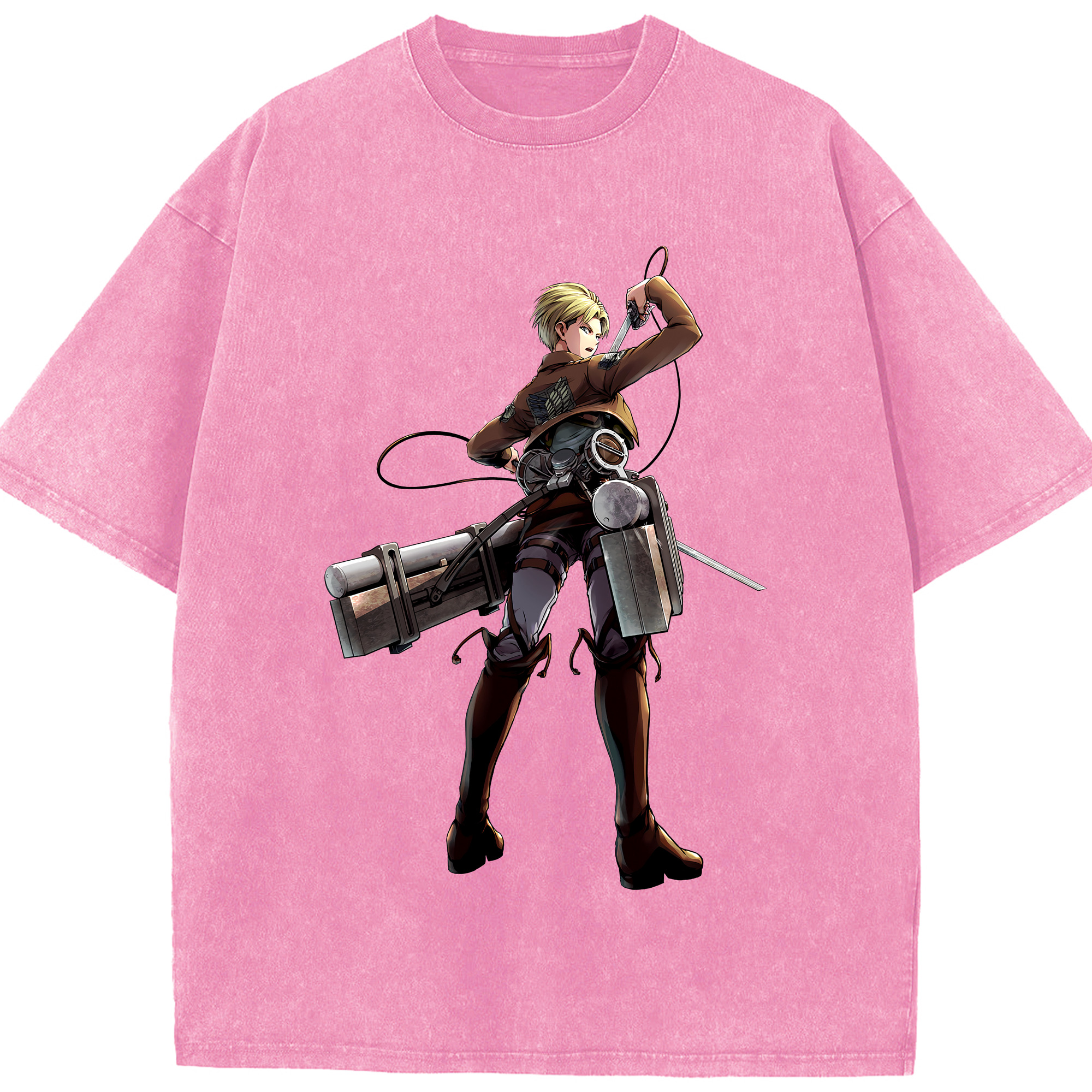 （画像用） 進撃の巨人 Attack on Titan 綿100% ヴィンテージ風 半袖Tシャツ（フロントプリント）